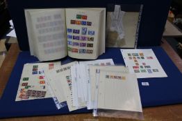 King George VI, Great Britain and Commonwealth stamps in album, plus loose sheets (green album).