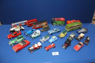 A quantity of die cast models [23] plus metal and plastic models including "Matchbox" Prince Henry