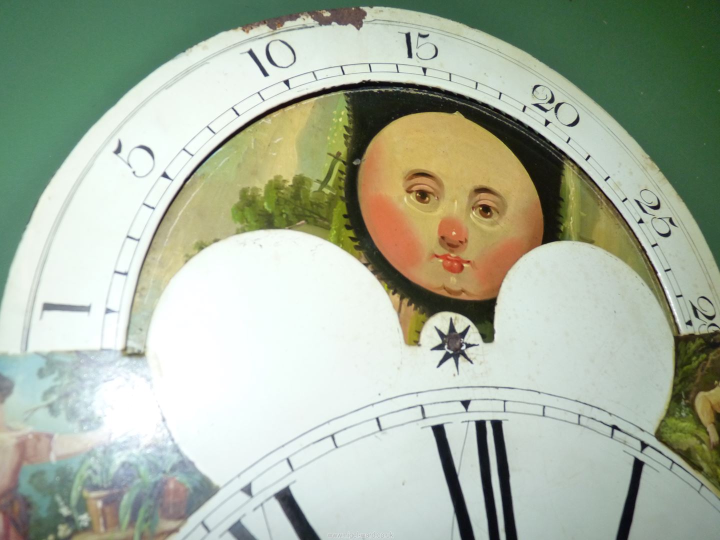 An imposing cross-banded Mahogany cased Longcase clock having arced painted face with Roman - Image 7 of 13