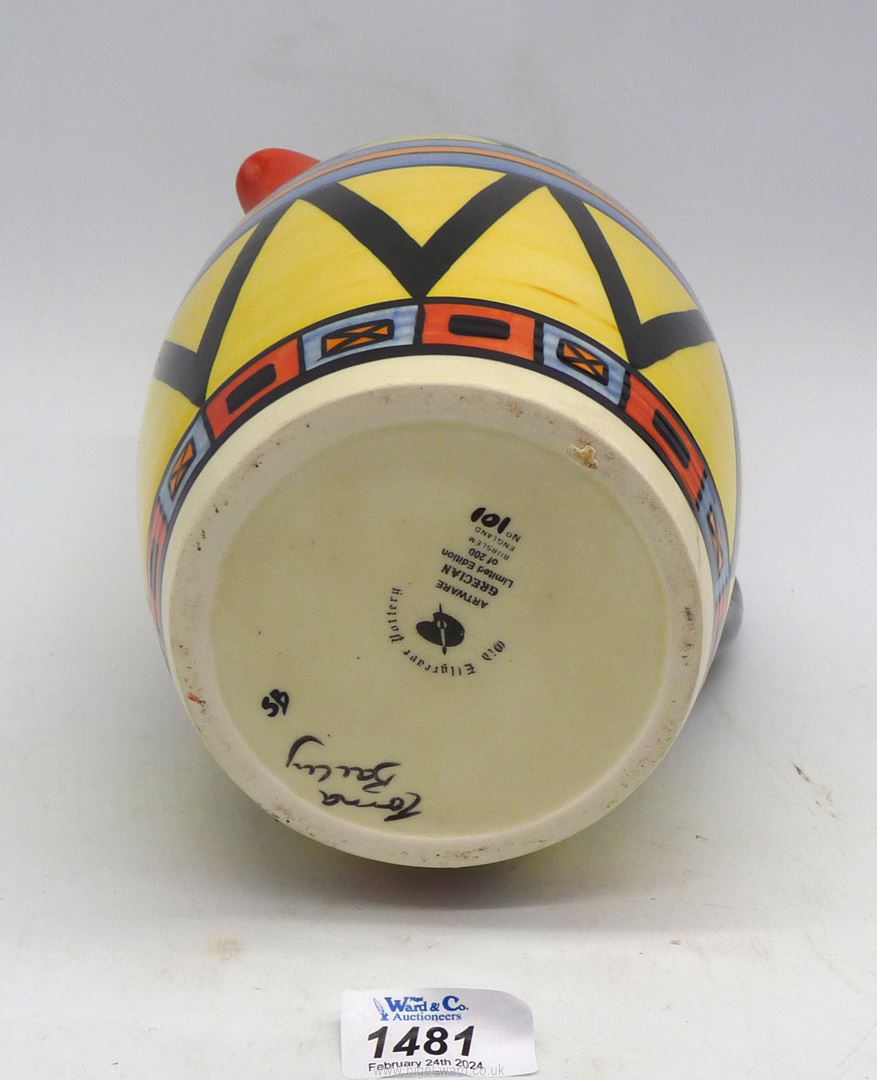 An Old Ellgreave Lorna Bailey "Grecian" jug, limited edition no. - Image 2 of 2