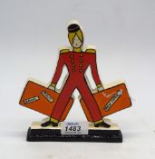 An Old Ellgreave Lorna Bailey "The Bell Hop Boy" flat back figure, limited edition no.