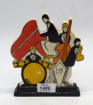 An Old Ellgreave Lorna Bailey "The Jazz band " flat back, limited edition no. 35/250, 6 3/4" tall.