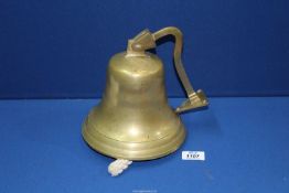 A large ship's Brass Bell, 7 3/4'' high and bracket.