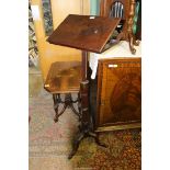 A surprisingly heavy Pedestal Music Stand/Lectern having a Cuban Mahogany rectangular top,