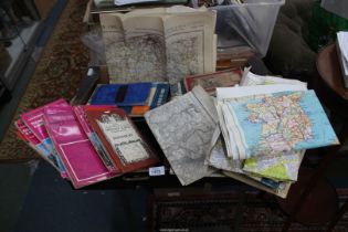 A large quantity of maps and Ordnance Survey maps for Guildford and Horsham, Bartholomew's maps,