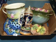 A quantity of china including a German Stein,