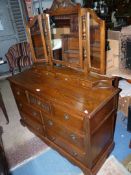A Priory Oak/Old Charm style Dressing Table,
