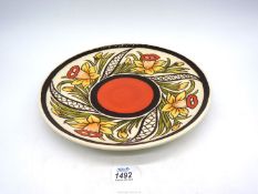 An Old Court Lorna Bailey Daffodil charger, 11 1/2" diameter.