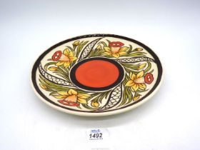 An Old Court Lorna Bailey Daffodil charger, 11 1/2" diameter.