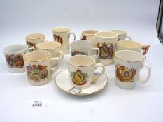 A quantity of Royal souvenir china including Jubilee Empire mug, 1910 Silver Jubilee mugs by T.G.