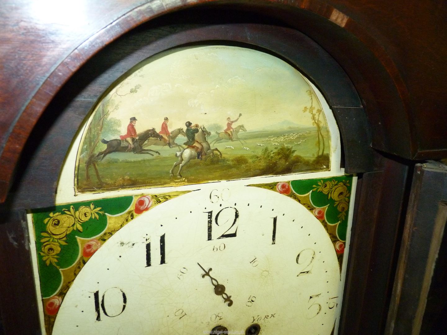 A Mahogany cased Longcase Clock having an arched door and mirrored swan-neck pediment, - Image 4 of 9
