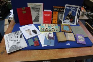 A box of memorabilia to include leaflets, books, vintage travel guides of Egypt,