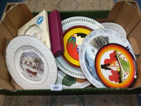 A quantity of display plates including; Royal Doulton 'Bunnykins',