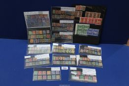A King George V, Great Britain stamp collection on cards (large cellophane pack of cards of stamps).