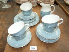 A Royal Doulton 'Reflection' tea set including six cups and saucers, six tea plates, milk jug,