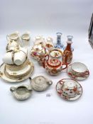 A quantity of china including part oriental Teaset, Meakin Teaset, tea for one teapot and milk jug,