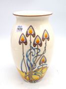 A Mason's 'Art Nouveau' pattern vase, boxed, 10 1/4" tall.