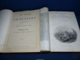 Two volumes of The Works of Shakespeare,