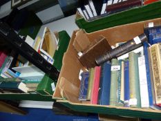 Two boxes of Books including Collins Pocket Guide to Wild Flowers, Lectures on Justification,