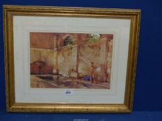 A Print by Sir William Russell Flint 'In Classic Provence'.