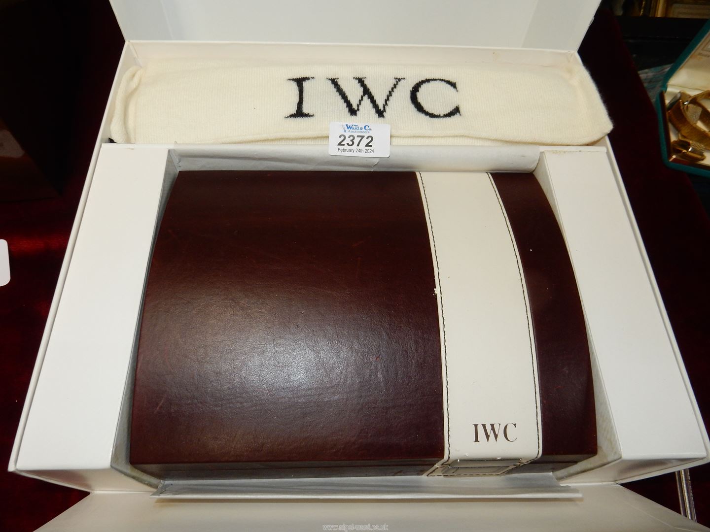 An original box for a IWC Spitfire Chronograph Watch including Italian Cashmere Scarf and papers.