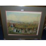 A signed Helen Bradley limited Photo Lithograph 'The Park on May Day', 69cm x 81cm.