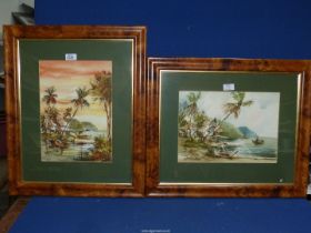 A pair of Oriental Watercolours.