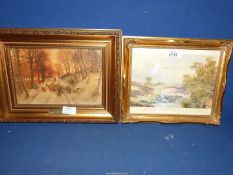 A small gilt framed Limited Edition Print titled 'Moors of North Yorkshire', no: 211/500,