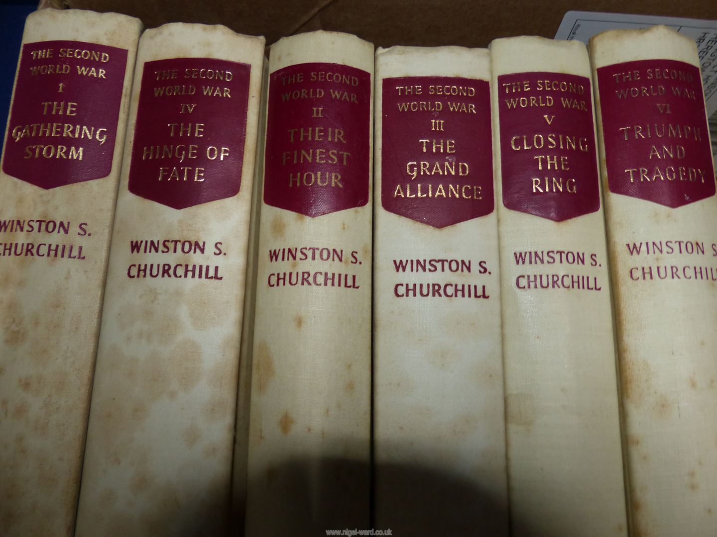 Six volumes of The Second World War by Winston S. Churchill, reprint society 1956. - Image 2 of 2