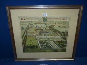 A hand coloured Engraving, Chevening seat of Rt. Hon.