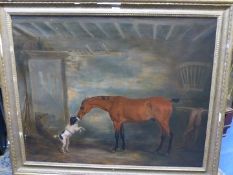 A large Oil on canvas, being a copy of an original Oil painting after John Ferneley 1782-1860, J.