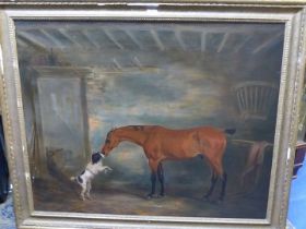 A large Oil on canvas, being a copy of an original Oil painting after John Ferneley 1782-1860, J.