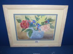 A framed "Rose Bowl" Gouache signed S Gill