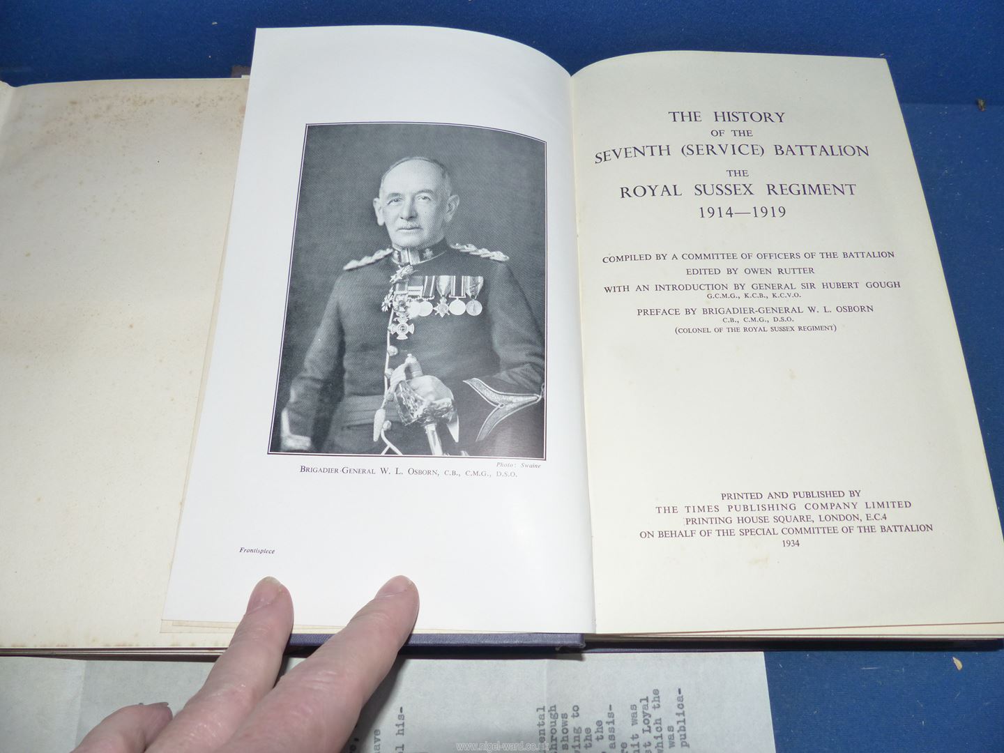 Two Volumes of The History of the Seventh (Service) Battalion - The Royal Sussex Regiment 1914-1919 - Image 5 of 7