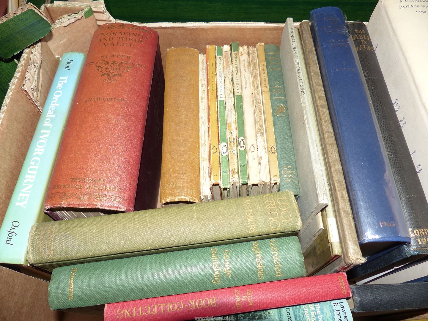 A box of Books to include Three volumes of Horace Walpoles Library, Mrs. - Image 4 of 5