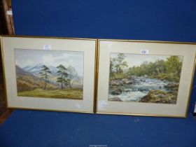 A pair of framed and mounted Watercolours, both signed by the artist Robert Egginton,