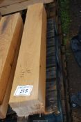 A length of Oak timber 7" X 6" x 53" long.