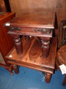 Two rectangular Eastern Hardwood occasional tables.