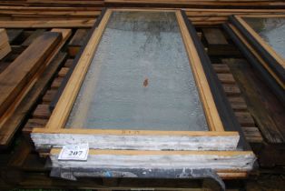 Two x Oak framed window casings 31" x 79".