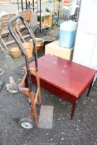 Small sack truck and table.