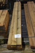 20 lengths of tanalised timber 3£ x 1" x 72" long.