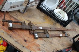 Two sash clamps, 40" x 20".