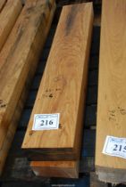 Two lengths of Oak timber 7" x 4" x 42" - 44"long.