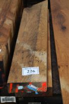 Two lengths of Oak timber 9" x 3" x 42" - 45" long.