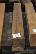 A length of Oak timber 9" x 7" x 55" long.