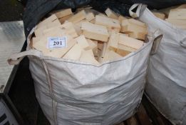 A large bag of softwood off cut blocks.