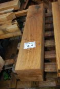 Two lengths of Oak timber 7 1/2" x 4" 40 " - 45" long.