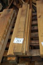 Seven lengths of Oak timber 3 1/2" x 2" average 42" long.