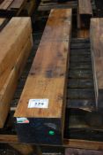 One length of Oak timber 9 1/2" x 8" x 72" long.
