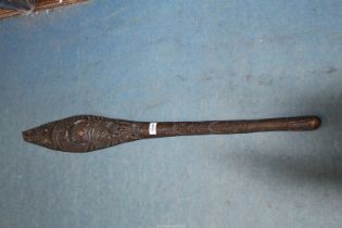 A Maori paddle,